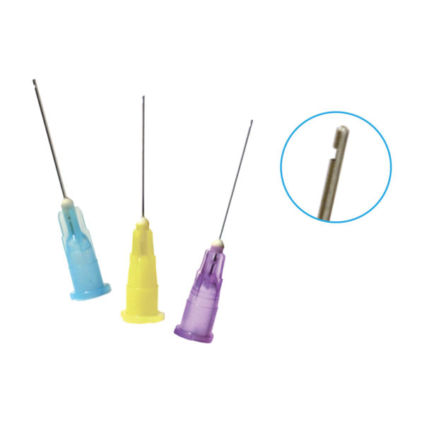 UNP Luer Lock Notched Irrigation Needle Tips – 23ga, 27ga, 30ga – 100pcs/Bag, Endodontic